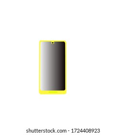 

the smart phone is bright yellow