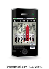 Smartphone mit Unternehmensanwendung
