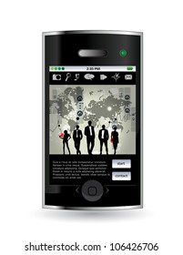 Smart phone with business application