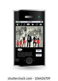 Smart phone with business application