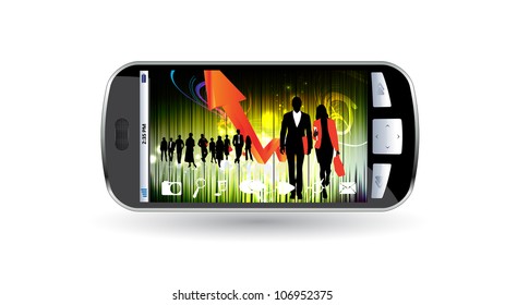 Smartphone mit Unternehmensanwendung