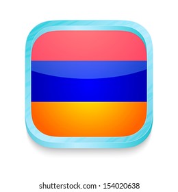 Smart phone button with Armenia flag