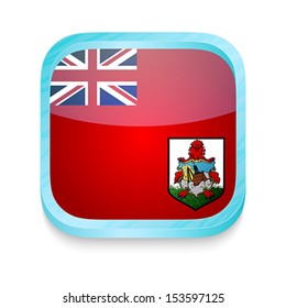 Smart phone button with Bermuda flag