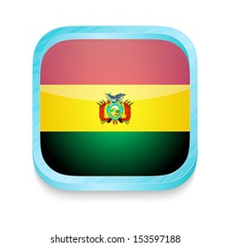 Smart phone button with Bolivia flag