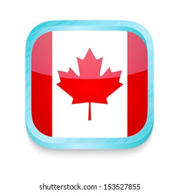 Smart phone button with Canada flag