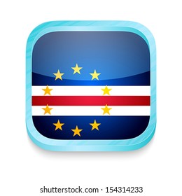 Smart phone button with Cape Verde flag