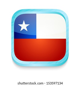 Smart phone button with Chile flag