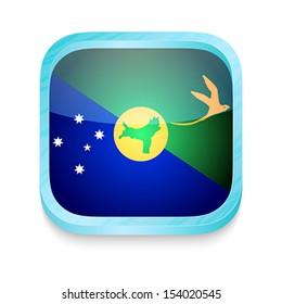 Smart phone button with Christmas Islands flag