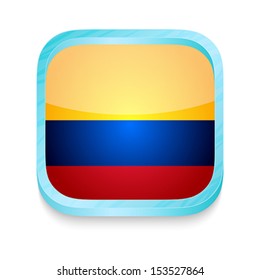 Smart phone button with Columbia flag