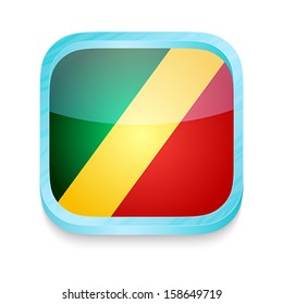 Smart phone button with Congo flag