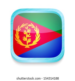 Smart phone button with Eritrea flag