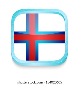 Smart phone button with Faeroe Island flag