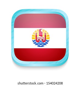 Smart phone button with French Polynesia flag