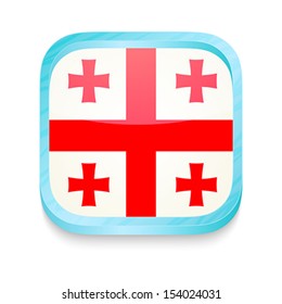 Smart phone button with Georgia flag