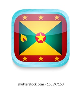 Smart phone button with Grenada flag