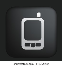 smart phone button, icon, vector