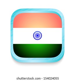Smart phone button with India flag