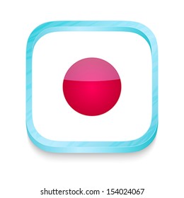 Smart phone button with Japan flag