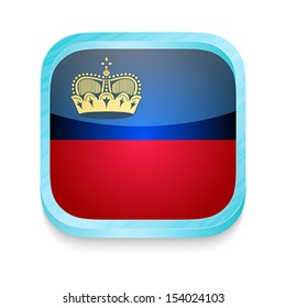 Smart phone button with Lichtenstein flag