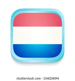 Smart phone button with Luxembourg flag