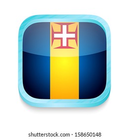 Smart phone button with Madeira flag