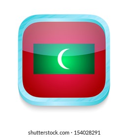 Smart phone button with Maldives flag