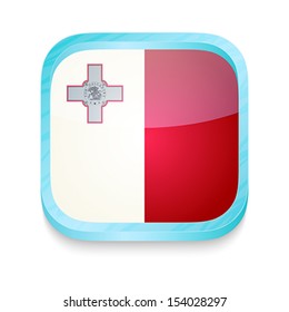 Smart phone button with Malta flag