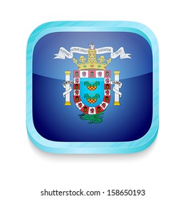 Smart phone button with Melillia flag