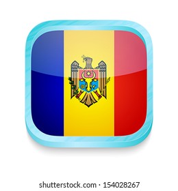 Smart phone button with Moldova flag