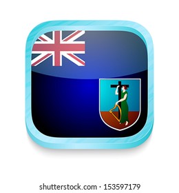 Smart phone button with Montserrat flag