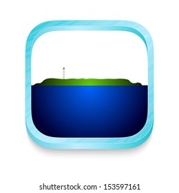 Smart phone button with Navassa Island flag