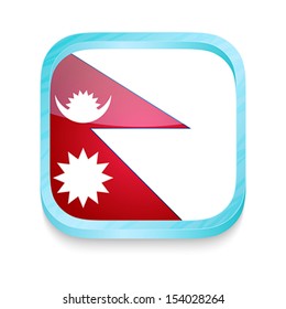 Smart phone button with Nepal flag