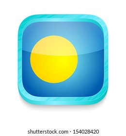 Smart phone button with Palau flag