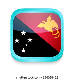 Smart phone button with Papua New Guinea  flag