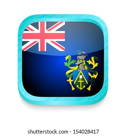 Smart phone button with Pitcarin Islands flag