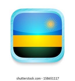 Smart phone button with Rwanda flag