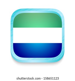 Smart phone button with Sierra Leone flag