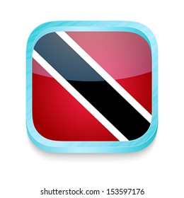 Smart phone button with Trinidad and Tobago flag
