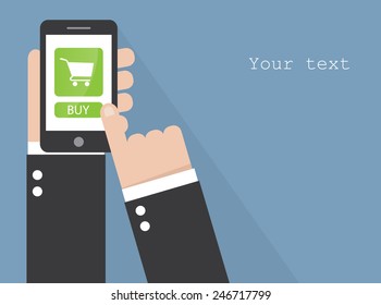 Smart phone with buy button