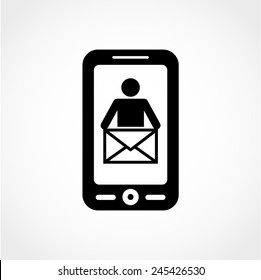 Smart phone calendar Icon Isolated on White Background