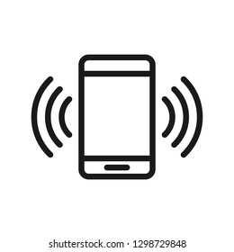 smart phone call. minimal thin line web icon. simple vector illustration outline. concept for infographic, website or app