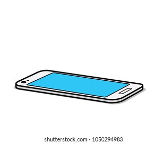 smart phone cartoon design illustration.cartoon design style, designed for illustration