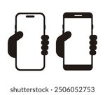 smart phone cell mobile icon black set 
