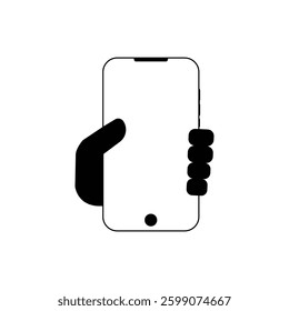 smart phone cell mobile icon black