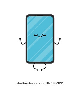 Smartphone-Zeichendesign. Smartphone-Vektor. Smartphone auf weißem Hintergrund.