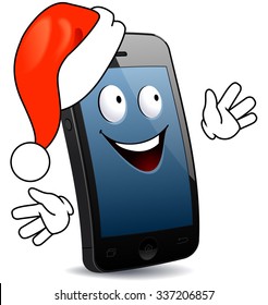 Smart phone character (EPS 8). The series of the cute electronic characters in vector. 