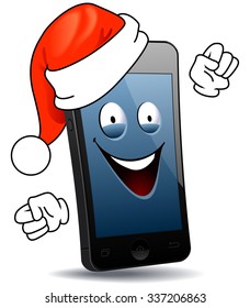 Smart phone character (EPS 8). The series of the cute electronic characters in vector. 