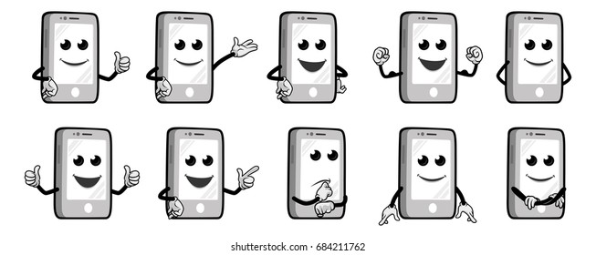 Smart Phone Characters Set