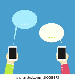 smart phone chat concept
