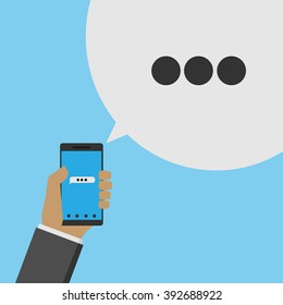 smart phone chat concept